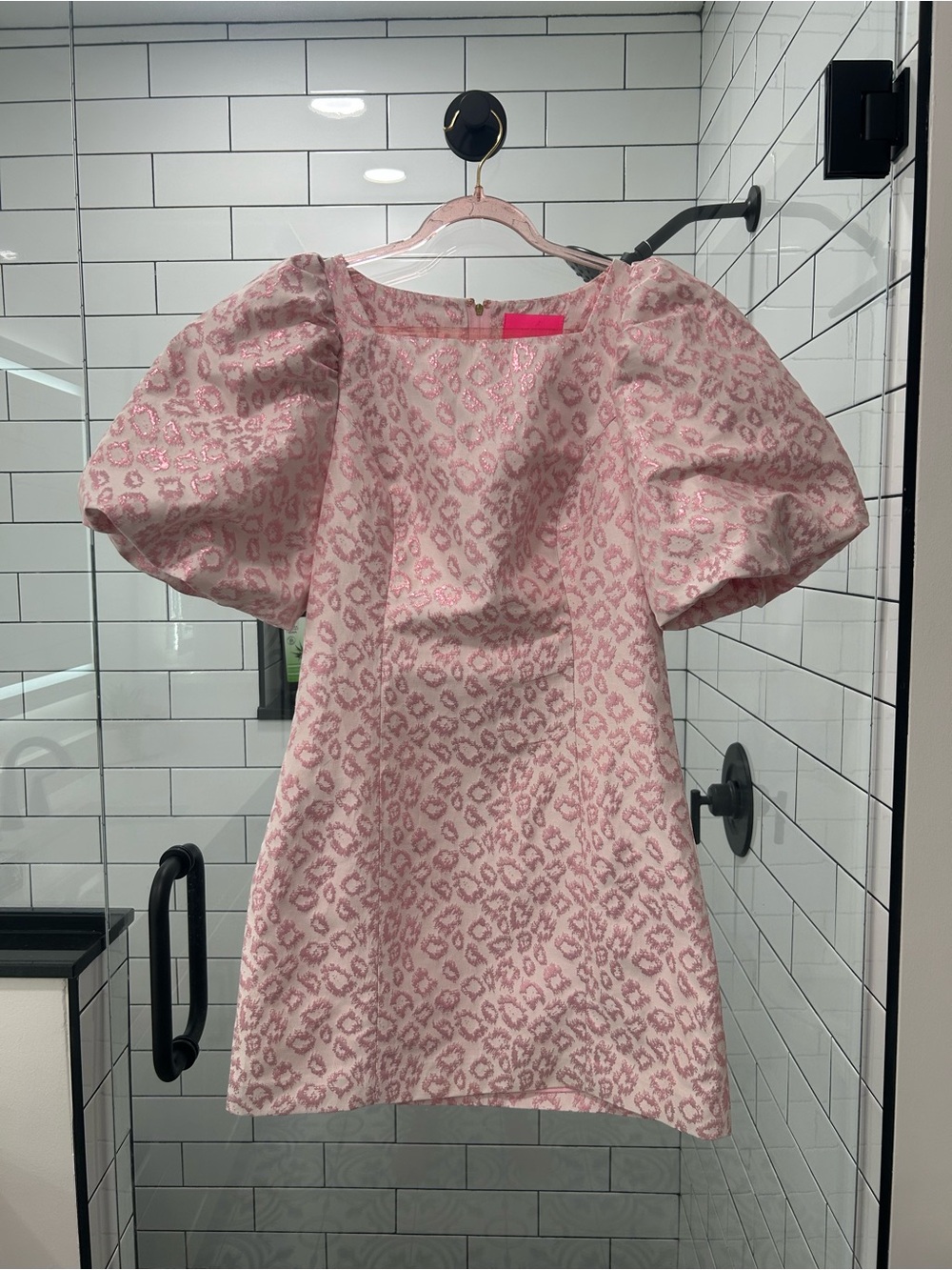 EUC Lilly Pulitzer Pink Jacquard Puff Sleeve Mini Dress Size 4
